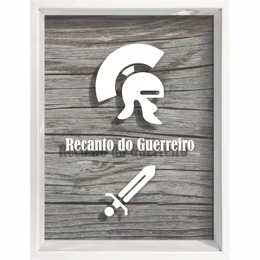 Quadro Porta Tampinhas Recanto do Guerreiro