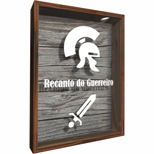 Quadro Porta Tampinhas Recanto do Guerreiro