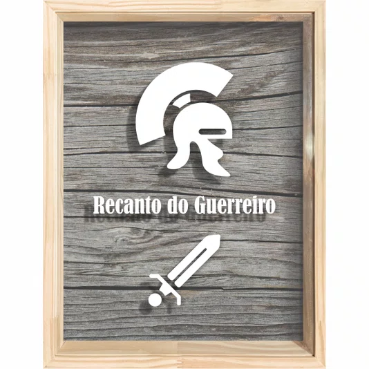 Quadro Porta Tampinhas Recanto do Guerreiro