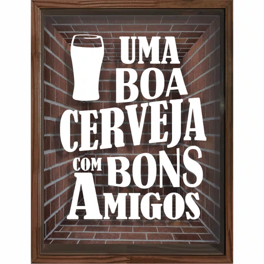Quadro Porta Tampinhas Uma Boa Cerveja Com Bons Amigos