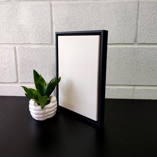 Quadro Tela Decorativa Personalizada em Tecido Canvas com Moldura Canaleta Flutuante Lisa Revestida - 2x2,8