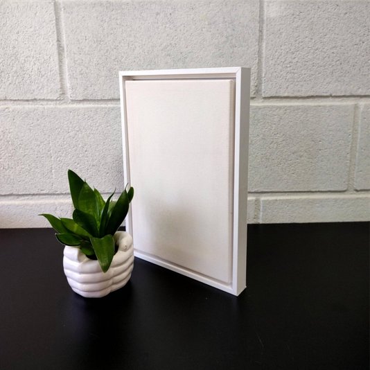 Quadro Tela Decorativa Personalizada em Tecido Canvas com Moldura Canaleta Flutuante Lisa Revestida - 2x2,8