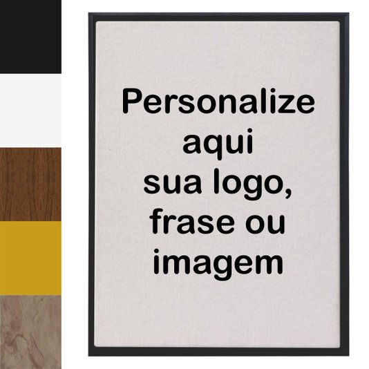 Quadro Tela Decorativa Personalizada em Tecido Canvas com Moldura Canaleta Flutuante Lisa Revestida - 2x4,8