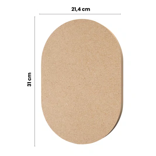 Recorte Arredondado De MDF 9mm Para Artesanato