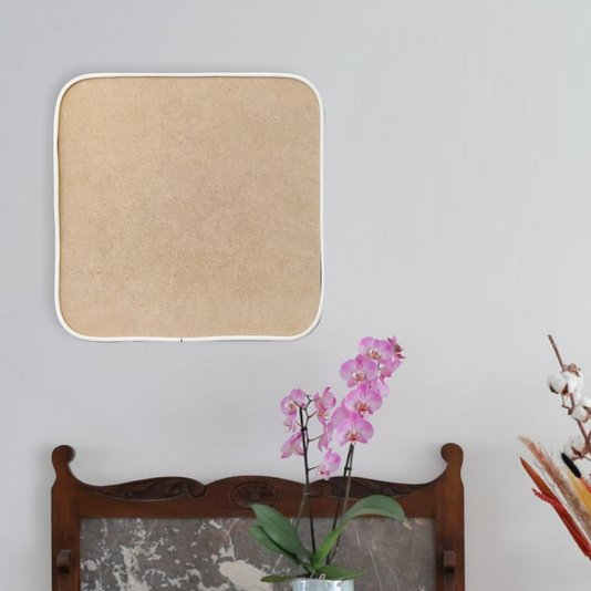 Recorte de Mdf 12mm para Artesanato com Moldura Flexível Perfil U - Quadrado