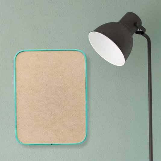 Recorte de Mdf 12mm para Artesanato com Moldura Flexível Perfil U - Retângulo