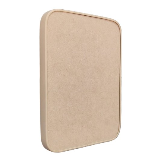 Recorte de Mdf 12mm para Artesanato com Moldura Flexível Perfil U - Retângulo