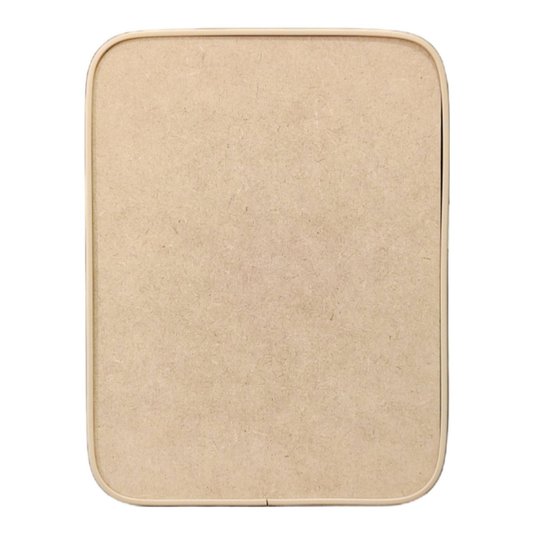 Recorte de Mdf 12mm para Artesanato com Moldura Flexível Perfil U - Retângulo