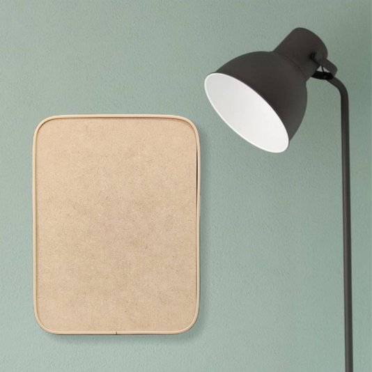 Recorte de Mdf 12mm para Artesanato com Moldura Flexível Perfil U - Retângulo