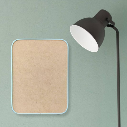 Recorte de Mdf 12mm para Artesanato com Moldura Flexível Perfil U - Retângulo