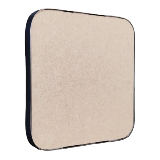 Recorte de Mdf 9mm para Artesanato com Moldura Flexível Plástica - Quadrado
