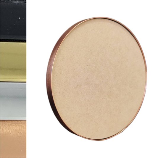 Recorte de Mdf 9mm para Artesanato com Moldura Flexível Plástica - Redondo