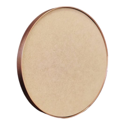 Recorte de Mdf 9mm para Artesanato com Moldura Flexível Plástica - Redondo