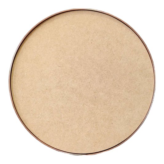 Recorte de Mdf 9mm para Artesanato com Moldura Flexível Plástica - Redondo
