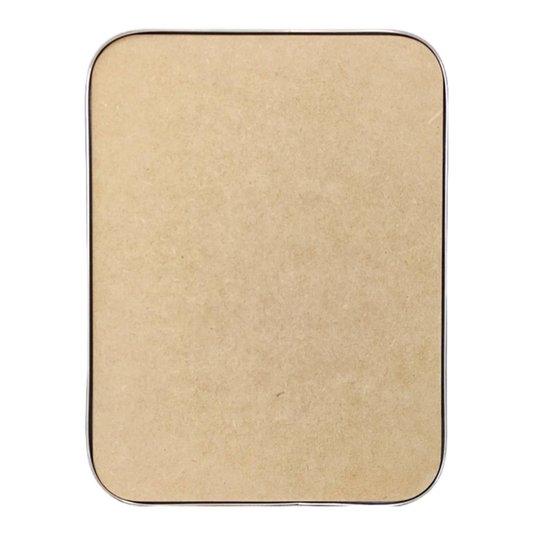 Recorte de Mdf 9mm para Artesanato com Moldura Flexível Plástica - Retângulo