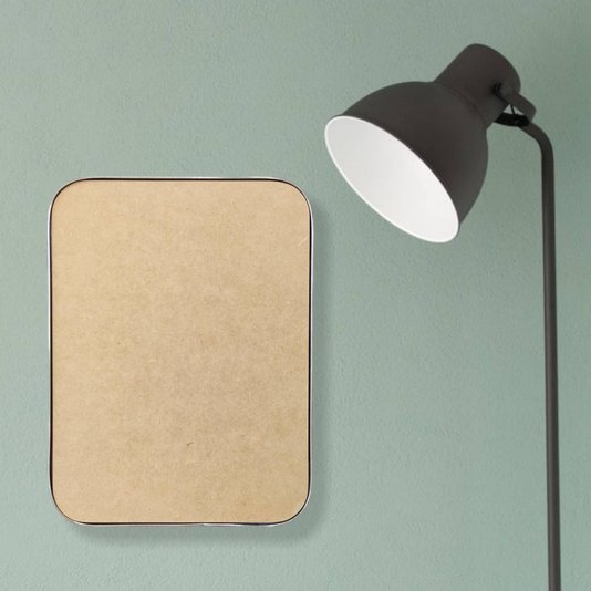 Recorte de Mdf 9mm para Artesanato com Moldura Flexível Plástica - Retângulo