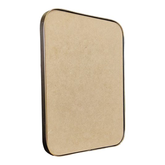Recorte de Mdf 9mm para Artesanato com Moldura Flexível Plástica - Retângulo