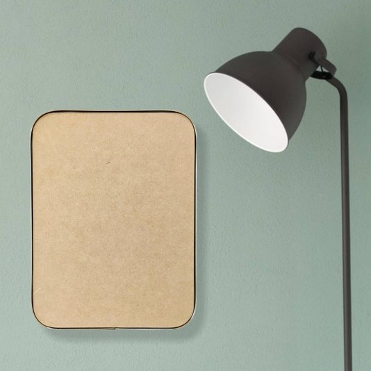 Recorte de Mdf 9mm para Artesanato com Moldura Flexível Plástica - Retângulo