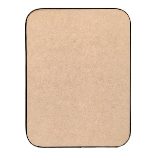 Recorte de Mdf 9mm para Artesanato com Moldura Flexível Plástica - Retângulo