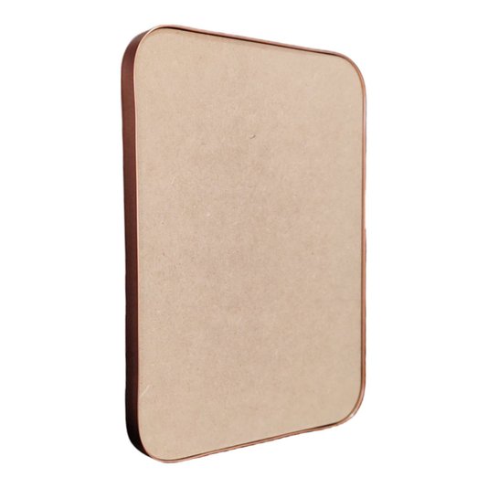 Recorte de Mdf 9mm para Artesanato com Moldura Flexível Plástica - Retângulo