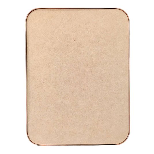 Recorte de Mdf 9mm para Artesanato com Moldura Flexível Plástica - Retângulo