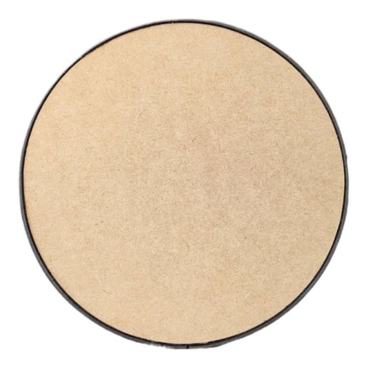 Recorte de Mdf 9mm para Artesanato com Tira de Couro Sintético - Redondo