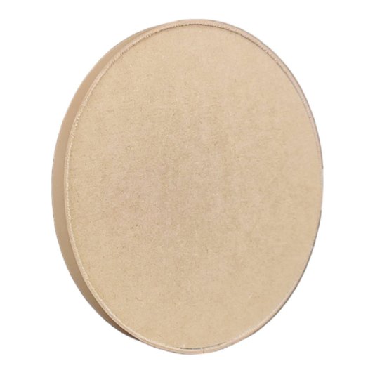 Recorte de Mdf 9mm para Artesanato com Tira de Couro Sintético - Redondo