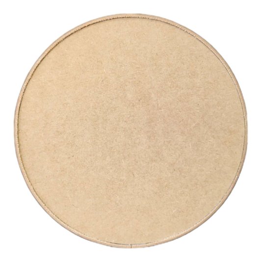 Recorte de Mdf 9mm para Artesanato com Tira de Couro Sintético - Redondo