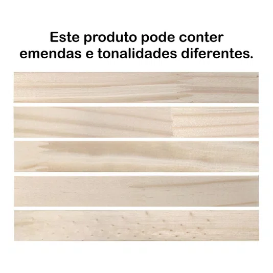 Ripa de Madeira Abaulada Pinus Natural para Artesanato - 2x1