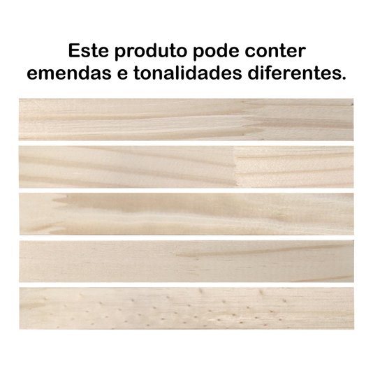 Ripa de Madeira Pinus Natural para Artesanato - 2x1