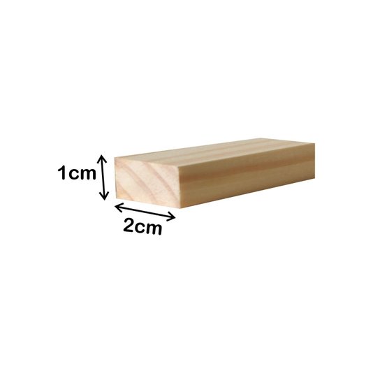 Ripa de Madeira Pinus Natural para Artesanato - 2x1