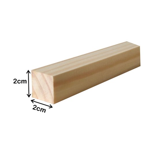 Ripa de Madeira Pinus Natural para Artesanato - 2x2
