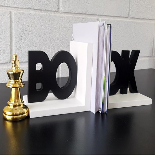 Suporte Aparador de Livros Book Preto - Laqueado
