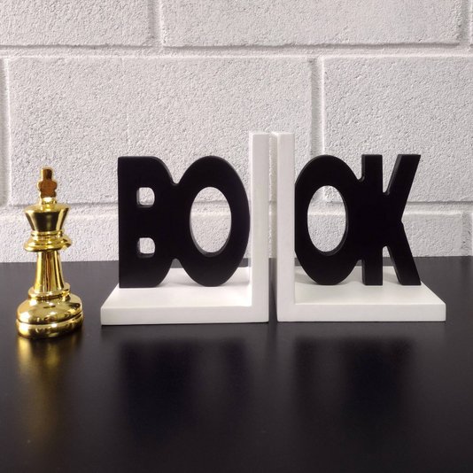 Suporte Aparador de Livros Book Preto - Laqueado