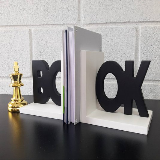 Suporte Aparador de Livros Book Preto - Laqueado