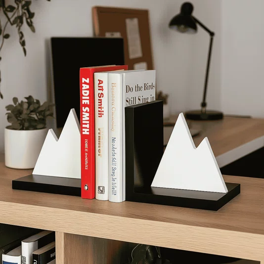 Suporte Aparador de Livros Montanha Branca - Laqueado