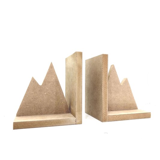Suporte Aparador de Livros Montanhas em MDF Cru 15mm