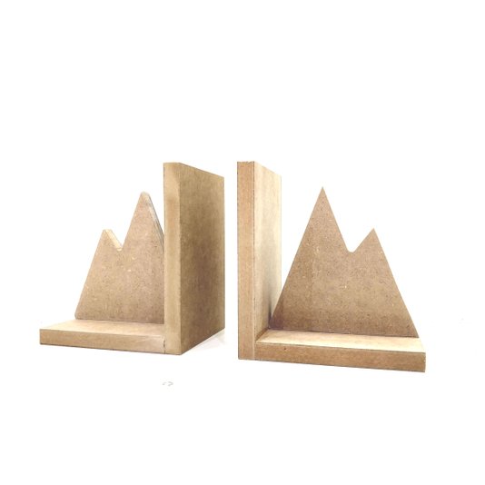 Suporte Aparador de Livros Montanhas em MDF Cru 15mm