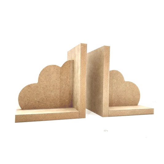 Suporte Aparador de Livros Nuvem em MDF Cru 15mm