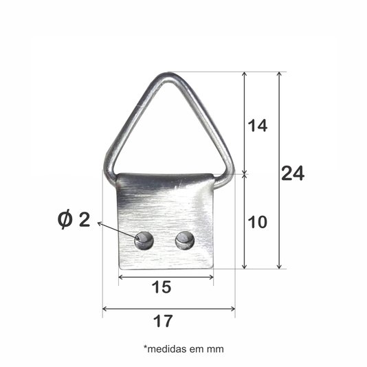 Suporte Pendurador Triângulo Médio Para Quadros e Artesanato 100 peças