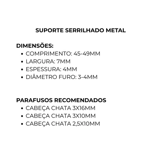 Suporte Serrilhado Jacaré para Quadros e Espelhos 1000 peças