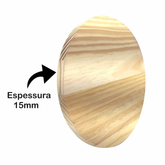 Tábua De Pinus Placa Redonda com Nó Recortada Para Decoração