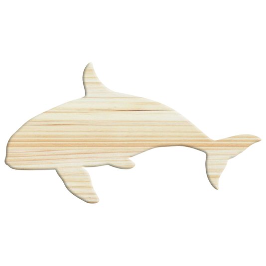 Tábua de Pinus Recortada para Artesanato em Forma de Orca