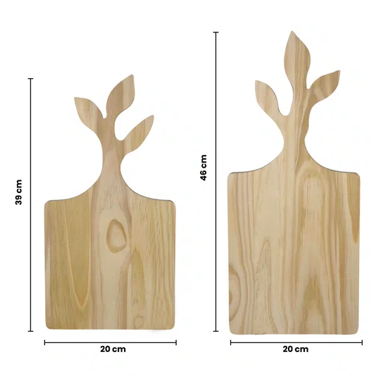 Tábua de Servir com Suporte para Pendurar Em Madeira Pinus Com Óleo Mineral