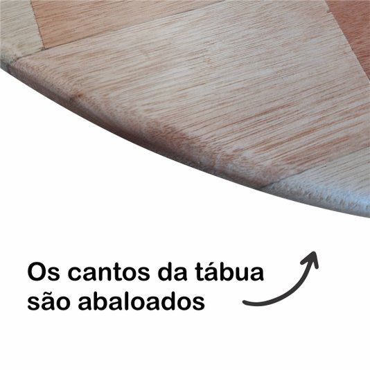 Tábua para Pizza Redonda com Cabo em Madeira de Eucalipto Maciço com Óleo Mineral