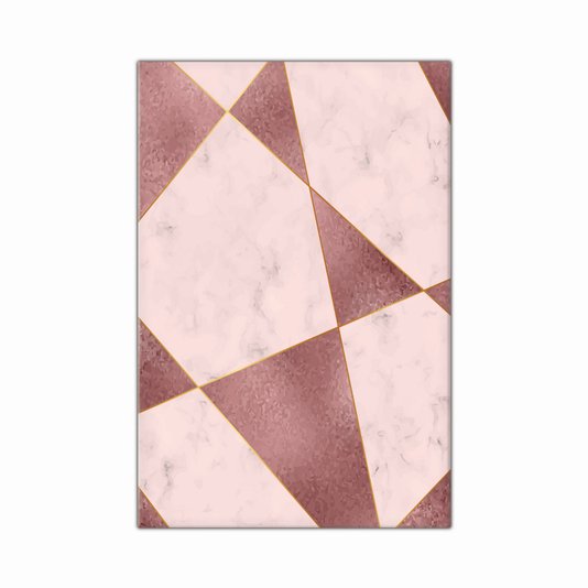 Tela Decorativa em Tecido Canvas Geométrico Diversos em Tons de Rosa