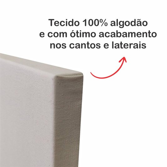 Tela para Pintura com Chassi em Madeira de Pinus 3x2