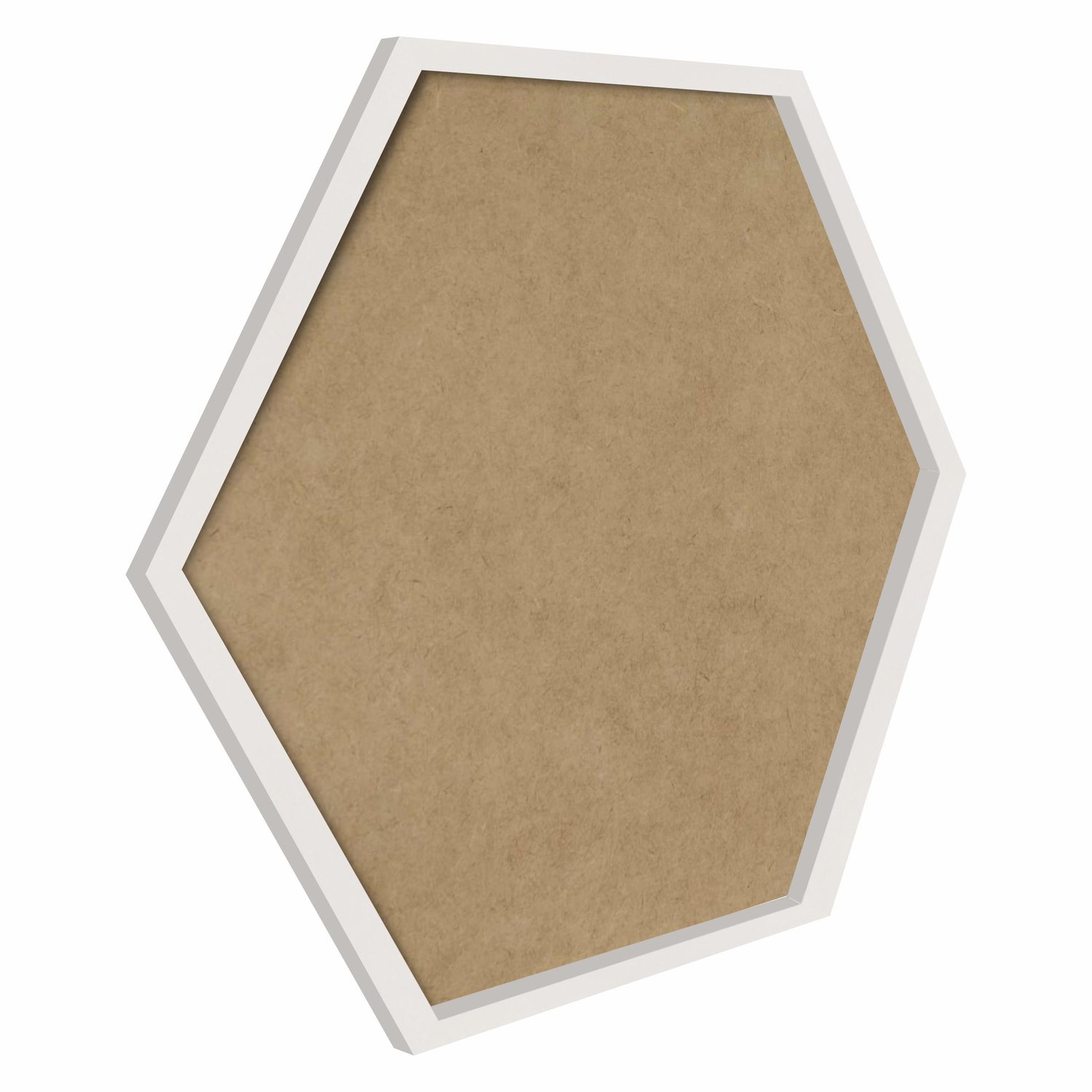 Moldura Hexagonal Minimalista Lisa para Quadros Revestida com Fundo MDF - 1,5x1