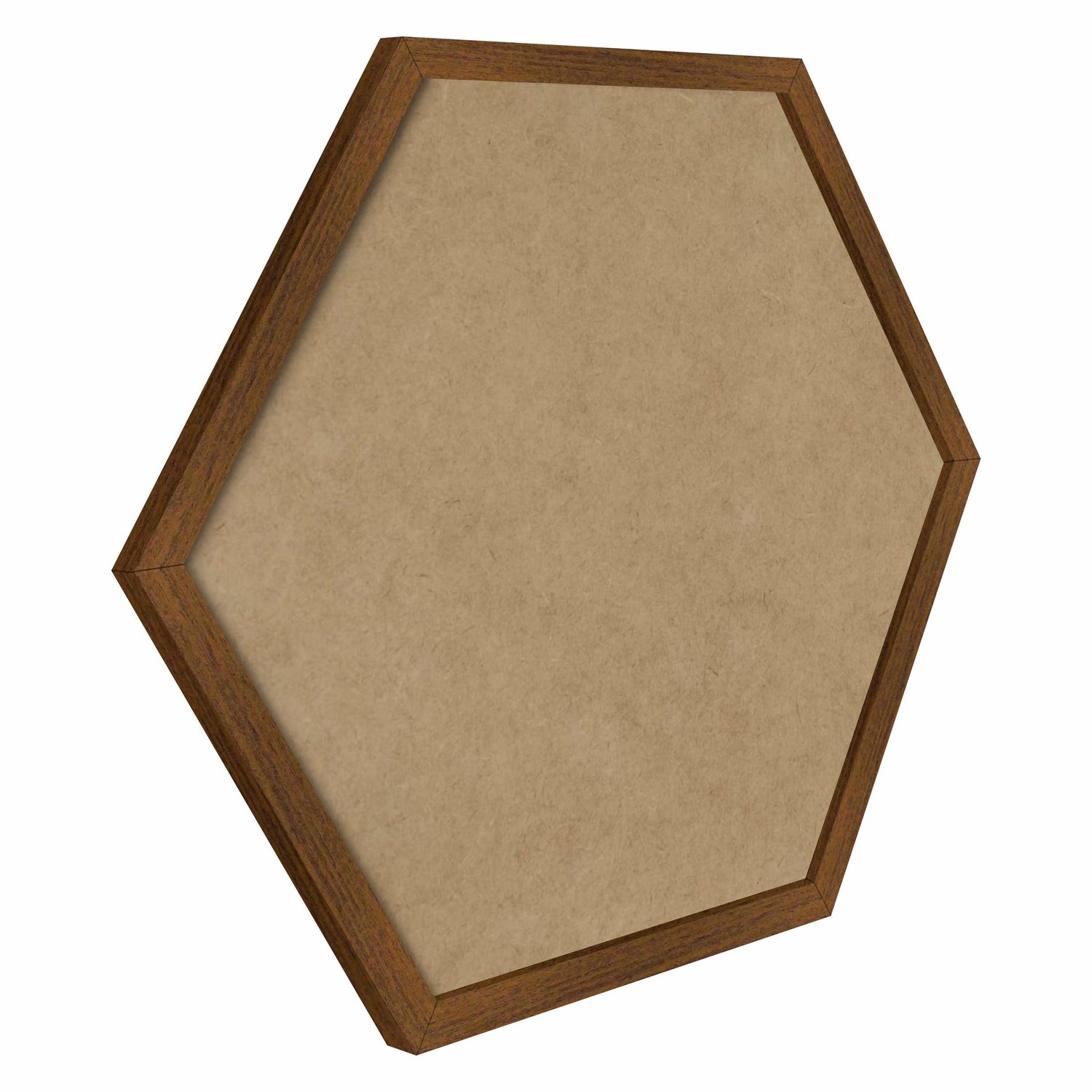 Moldura Hexagonal Minimalista Lisa para Quadros Revestida com Fundo MDF - 1,5x1