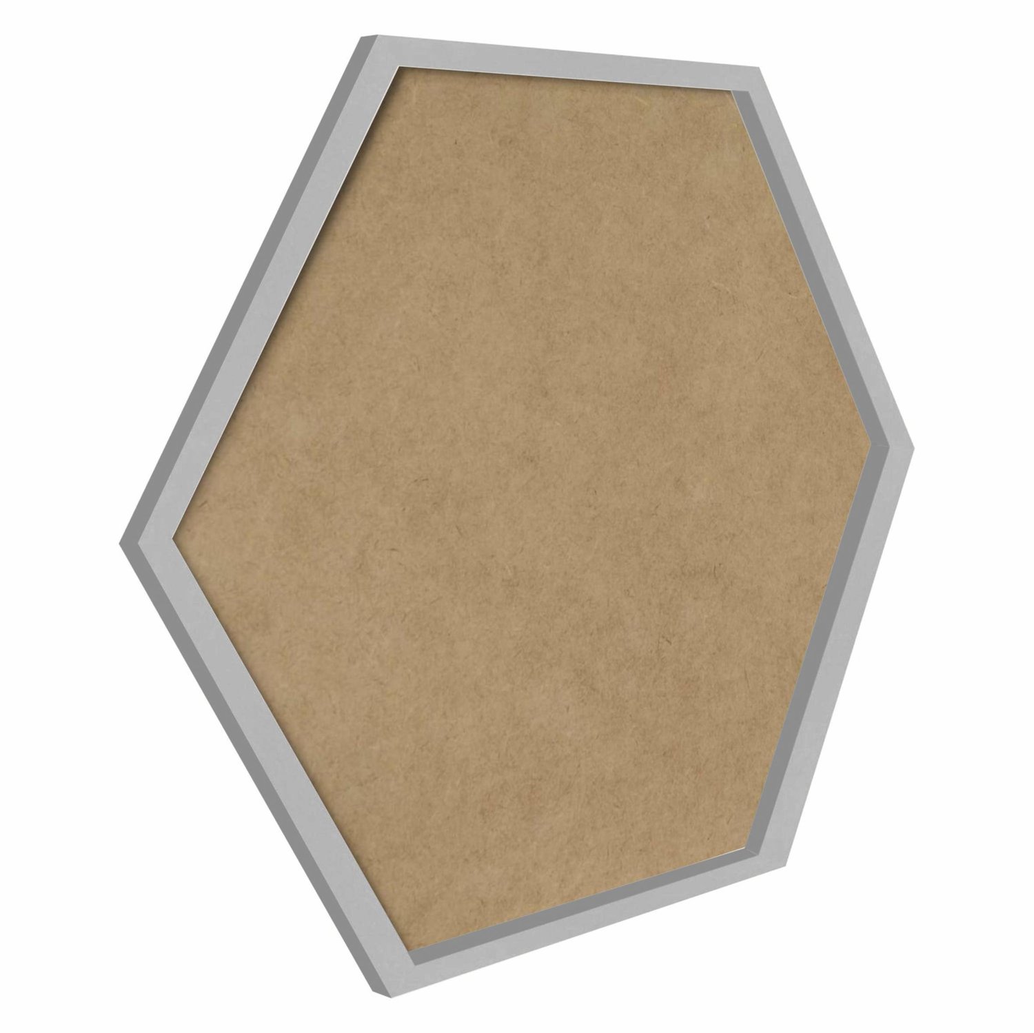 Moldura Hexagonal Minimalista Lisa para Quadros Revestida com Fundo MDF - 1,5x1